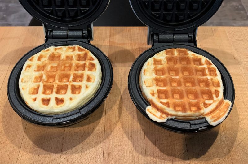 Dash Mini Waffle Maker Review Unboxing Waffle Recipe - Bow and Go 