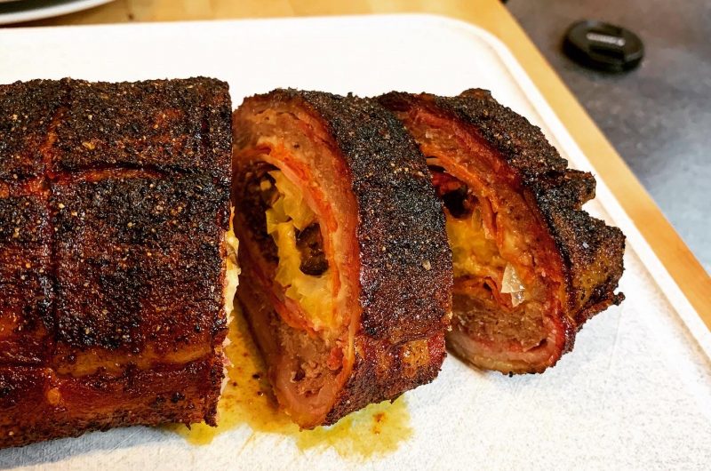 Bacon Wrapped Sausage Fatty